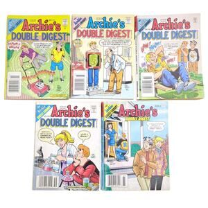 Archie's Double Digest Comic Lot #111, 133, 159, 164, 185 - 5 Comics Set